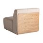 Sofas - Central sofa module in light brown pine wood 90x82x76 cm - VICAL