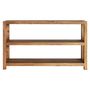 Console table - Brown recycled elm wood console 140x45x80 cm - VICAL