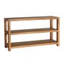 Console table - Brown recycled elm wood console 140x45x80 cm - VICAL