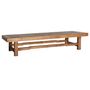 Coffee tables - Brown recycled elm wood coffee table 180x60x36 cm - VICAL