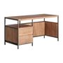 Desks - Light brown mango wood desk 150x60x75 cm - VICAL