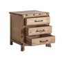 Night tables - Bedside table in brown elm wood 64x47x60 cm - VICAL