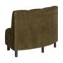 Canapés - Module canapé central en velours vert 175x72x88 cm - VICAL
