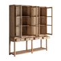 Wardrobe - Showcase in brown elm wood 200x45x225 cm - VICAL