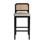 Stools - White rubber wood stool 46x52x107 cm - VICAL