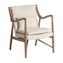 Fauteuils - Fauteuil en polyester blanc cassé 73x76x84 cm - VICAL