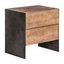 Night tables - Brown mango wood bedside table 56x40x55 cm - VICAL