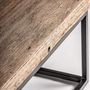 Coffee tables - Black reclaimed wood coffee table 180x60x36 cm - VICAL