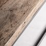 Coffee tables - Black reclaimed wood coffee table 180x60x36 cm - VICAL