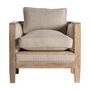 Armchairs - Brown birch wood armchair 80x74x87 cm - VICAL