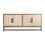 Sideboards - Light brown mango wood sideboard 180x40x81 cm - VICAL