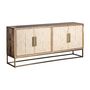 Sideboards - Light brown mango wood sideboard 180x40x81 cm - VICAL