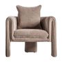 Fauteuils - Fauteuil en bois de pin taupe 81x76x80 cm - VICAL