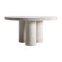 Tables Salle à Manger - Table salon en ciment gris 150x150x76 cm - VICAL