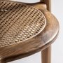Chairs - Brown teak wood chair 57x46x78 cm - VICAL