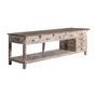 Desks - White tropical wood desk 274x88x90 cm - VICAL