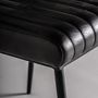 Stools - Black leather stool 55x59x93 cm - VICAL