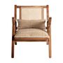 Armchairs - Brown mango wood armchair 61x82x73 cm - VICAL