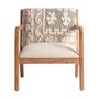 Armchairs - Light brown mango wood armchair 64x72x76 cm - VICAL