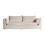 Canapés - Sofa en polyester blanc cassé 230x105x98 cm - VICAL