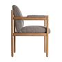 Chairs - Gray polyester chair 62x68x89 cm - VICAL