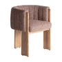 Chairs - Nounces brown polyester chair 63x60x77 cm - VICAL