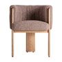 Chairs - Nounces brown polyester chair 63x60x77 cm - VICAL