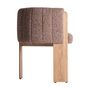 Chairs - Nounces brown polyester chair 63x60x77 cm - VICAL