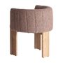Chairs - Nounces brown polyester chair 63x60x77 cm - VICAL