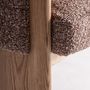 Chairs - Nounces brown polyester chair 63x60x77 cm - VICAL