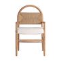 Chairs - Off-white polyester chair 53x60x92 cm - VICAL