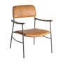 Fauteuils - Fauteuil en peau marron 62x70x81 cm - VICAL