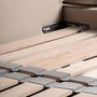 Beds - Beige linen bed 253x224x103 cm - VICAL