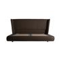 Lits - Lit en peau marron 196x218x102 cm - VICAL