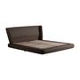 Lits - Lit en peau marron 196x218x102 cm - VICAL