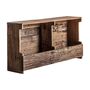 Autres tables - Casiers à vin en bois récupéré marron 90x21x47 cm - VICAL