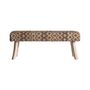 Bancs - Banc en jute nounces marron 123x40x49 cm - VICAL