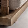 Sofas - Brown railway wooden sofa 320x90x70 cm - VICAL