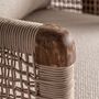 Sofas - Brown railway wooden sofa 240x90x70 cm - VICAL