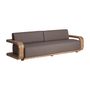 Sofas - Brown railway wooden sofa 270x100x84 cm - VICAL