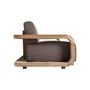 Sofas - Brown railway wooden sofa 270x100x84 cm - VICAL