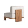 Sofas - Central sofa module in brown railway wood 81x86x83 cm - VICAL