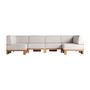 Sofas - Central sofa module in brown railway wood 81x86x83 cm - VICAL