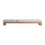 Canapés - Chaise longue en bois de teck marron 200x60x35 cm - VICAL