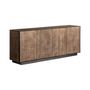 Sideboards - Black mango wood sideboard 200x44x82 cm - VICAL