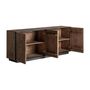 Sideboards - Black mango wood sideboard 200x44x82 cm - VICAL