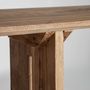 Console table - Brown reclaimed wood console 214x40x72 cm - VICAL