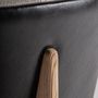 Chairs - Black leather chair 62x60x75 cm - VICAL