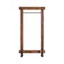 Objets de décoration - Porte-manteau en bois de mangue noir 96x24x186 cm - VICAL