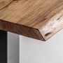 Autres tables - Table de bar en bois d´acacia noir 80x80x78 cm - VICAL